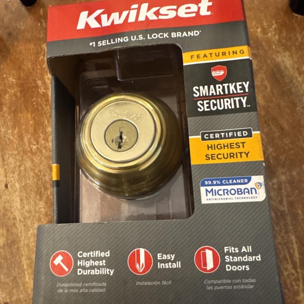 Double Sided Kwikset‎ Deadbolt In Brass